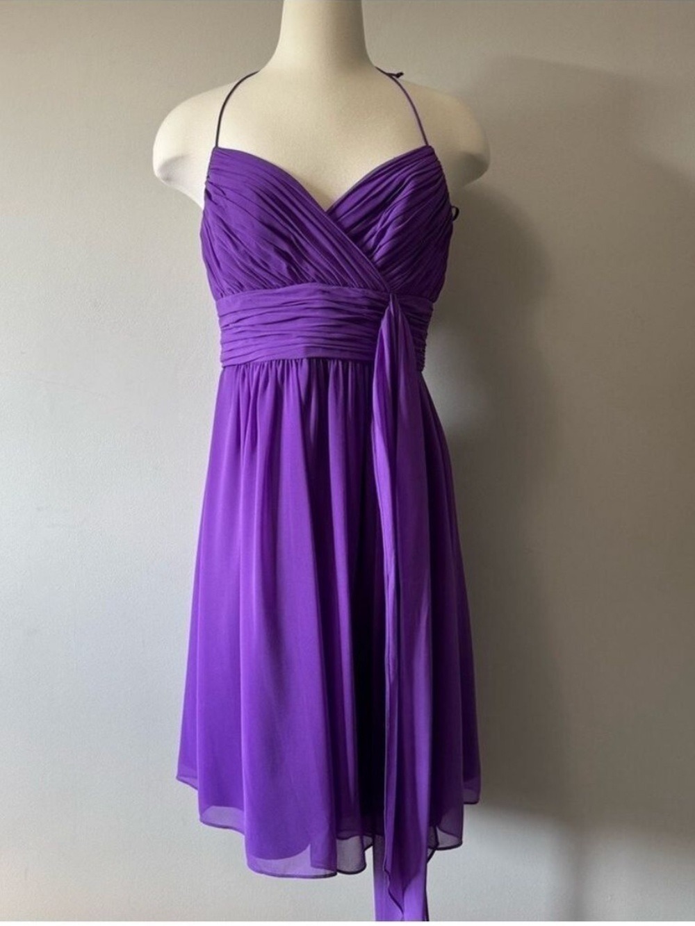 Ralph Lauren Chiffon V-neck, haltered Dress size 8. NWT